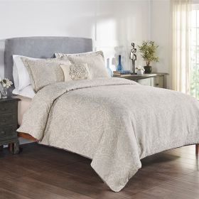 Haven Damask Collection King Comforter Set