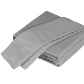 Luxurious Viscose from 100% Bamboo 4-Piece Sheet Set , Oeko-TEX Certified, Queen - Silver Grey