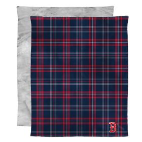 Red Sox OFFICIAL MLB Micro Mink Faux Fur Throw Blanket; 48" x 60"