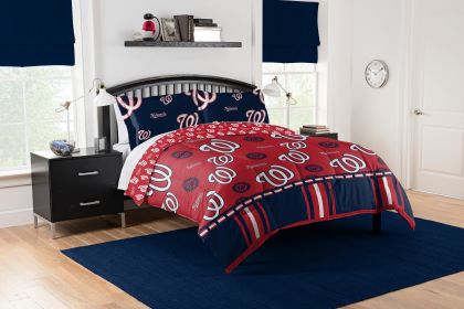 Washington Nationals OFFICIAL MLB Queen Bed In Bag Set