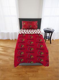 Louisville Cardinals Twin Rotary Bed In a Bag Set