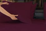 Luxurious Viscose from 100% Bamboo 5-Piece Sheet Set , Oeko-TEX Certified, Split King - Merlot