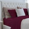 Luxurious Viscose from 100% Bamboo 4-Piece Sheet Set , Oeko-TEX Certified, Queen - Merlot