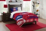 Canadiens OFFICIAL NHL "Hexagon" Twin Comforter & Sham Set; 64" x 86"