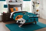 Sharks OFFICIAL NHL "Hexagon" Twin Comforter & Sham Set; 64" x 86"