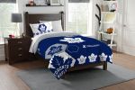 Maple Leafs OFFICIAL NHL "Hexagon" Twin Comforter & Sham Set; 64" x 86"