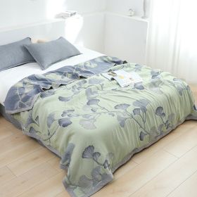 Eight Layers Cotton Gauze Towelling Quilt Cotton Air Conditioning Cover Blanket (Option: Green-200cmx230cm)