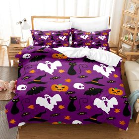 Halloween Series Bed Sheet Holiday Bedding Three-piece Set (Option: 3style-70 √ó 133)