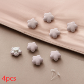 Plum Blossom Quilt Holder Household Safety Pinless Invisible Sheet Holder (Option: Light Gray-4pcs)