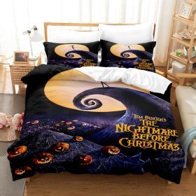 Halloween Series Bed Sheet Holiday Bedding Three-piece Set (Option: 4style-70 √ó 133)