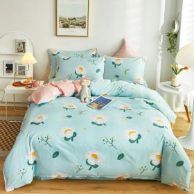 Cotton Single And Double Student Dormitory Three Piece Quilt Cover (Option: Beauty Like Jade-Double Quilt Cover 200X 230cm)