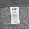 3 Piece Oversized Ultrasonic Embossed Bedspread Set with Classic Paisley Pattern