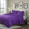 3 Piece Oversized Ultrasonic Embossed Bedspread Set with Coin Medallion Pattern